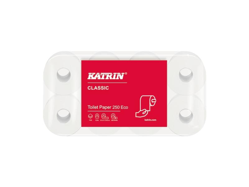 Katrin Toilettenpapier Classic Toilet 250 eco 8 Rollen Hochwertiges WC-Papier