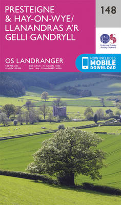 Presteigne & Hay-on-Wye / Llanandras A'r Gelli Gandryll - OS Landranger Map 148 (Sheet map, folded)