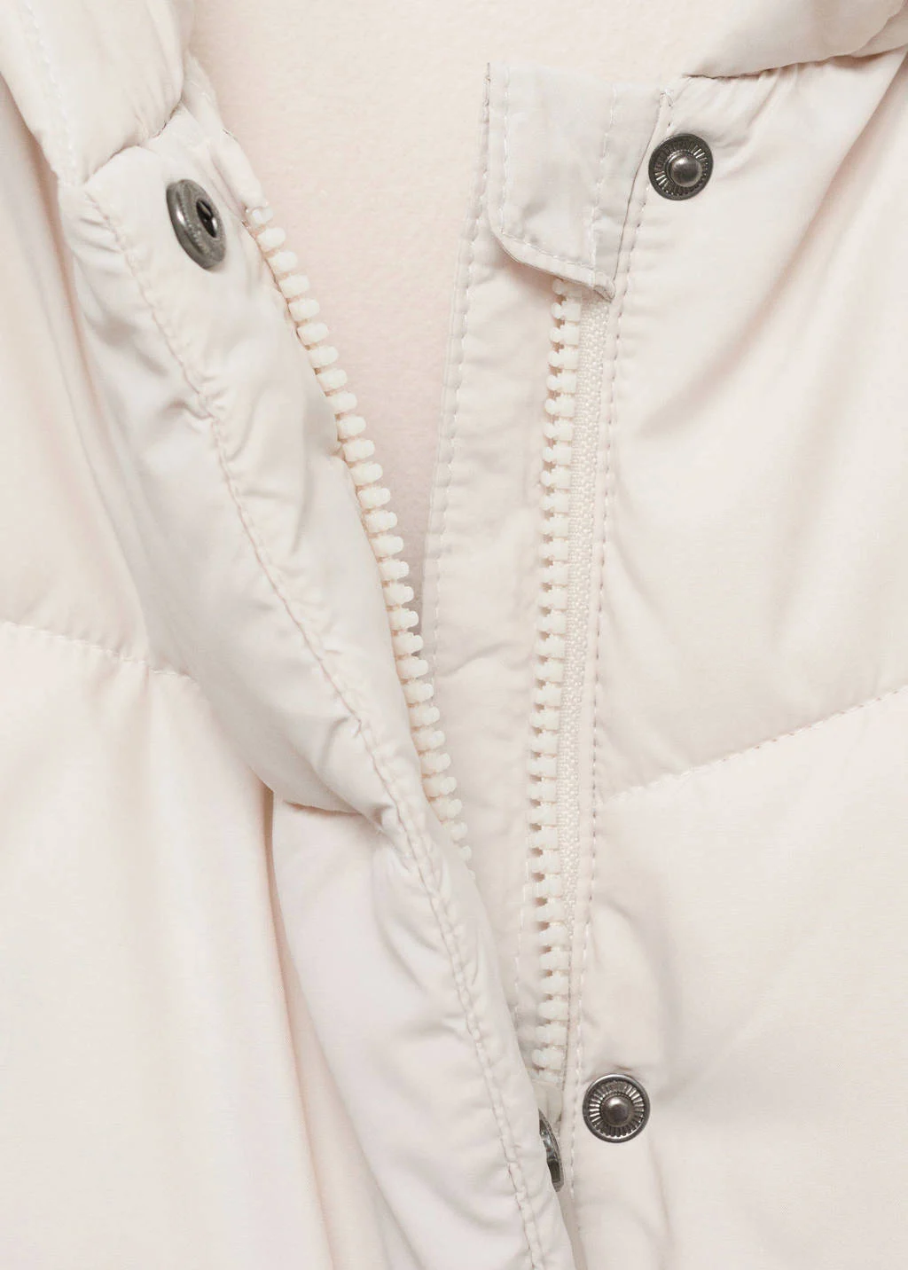 Mango Kids gewatteerde jas naturel wit