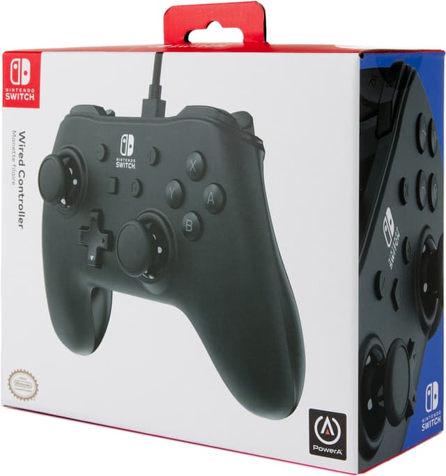 PowerA Nintendo Switch USB-kablet gamepad (sort)