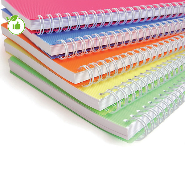 Cahiers spirale Clairefontaine Linicolor, coloris acidulés, lot de 10