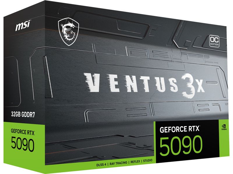 MSI Grafikkarte GeForce RTX 5090 32G VENTUS 3X OC MSI VENTUS GeForce RTX 5090 32G 3X OC Grafikkarte NVIDIA 32 GB GDDR7
