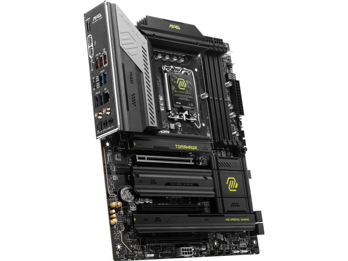 MSI MAG Z890 TOMAHAWK WIFI - Bundkort - ATX - LGA1851 sokkel - Z890 Chipset - USB 3.2 Gen 1, USB 3.2 Gen 2, USB-C 3.2 Gen2, USB4, USB-C 3.2 Gen 2x2 - 5 Gigabit Ethernet, Wi-Fi 7, Bluetooth - onboard grafik (CPU påkrævet) - HD Audio (8-kanaler)