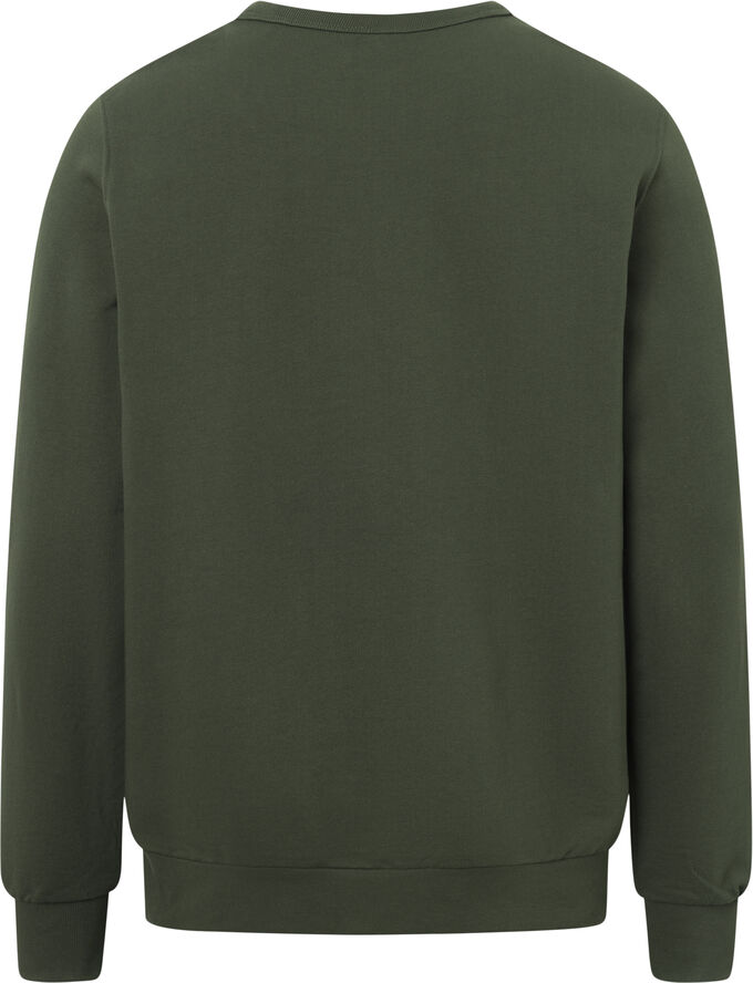 Knowledge Cotton Apparel ERIK basic badge sweat - GOTS/Vegan Grøn