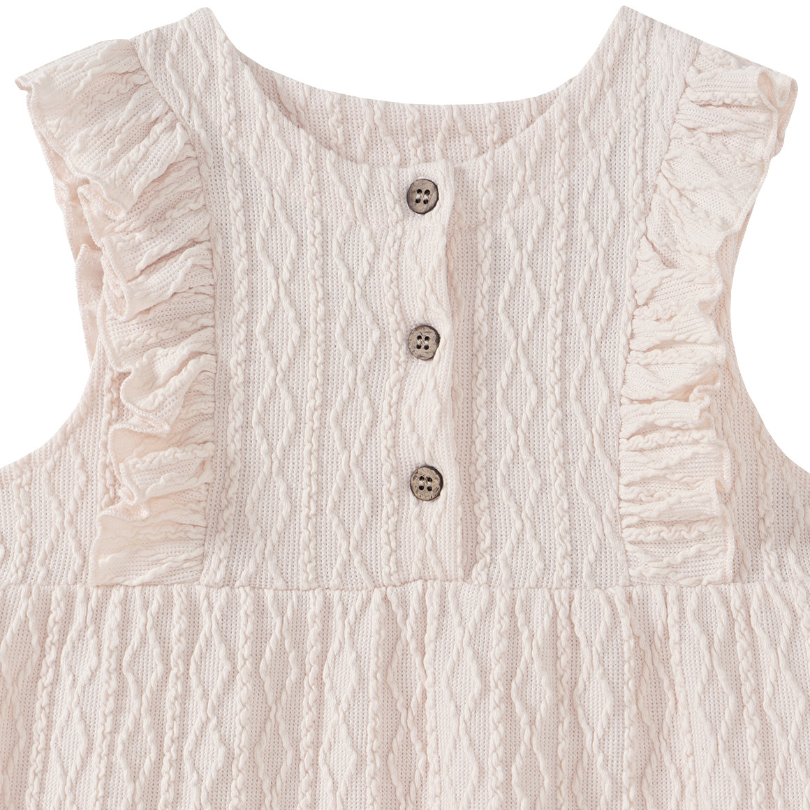 Topomini Baby T-Shirt mit Strukturmuster creme