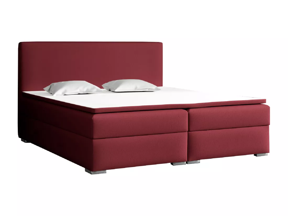 LIT BOXSPRING avec surmatelas Soler 180x200 cm, Soft 28 (Bordeaux)