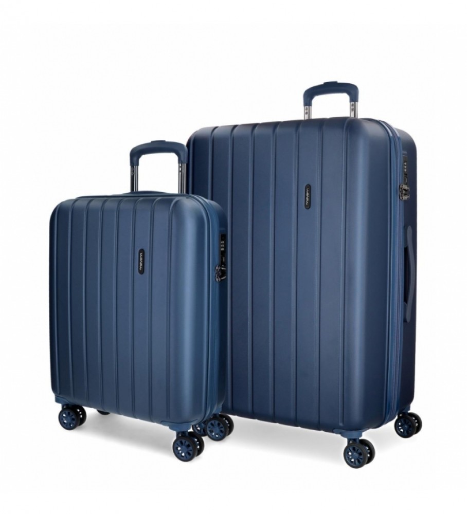 Conjunto de malas náuticas de madeira Movom - 38,5x55x20cm / 49x70x28cm -