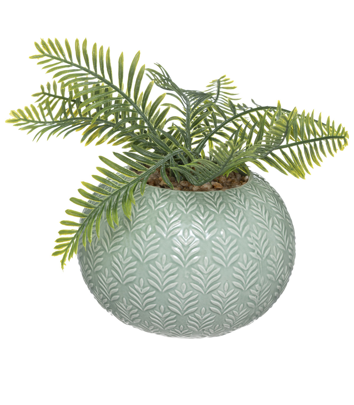 Plante artificielle dans pot en céramique d. 13 x h. 24 cm