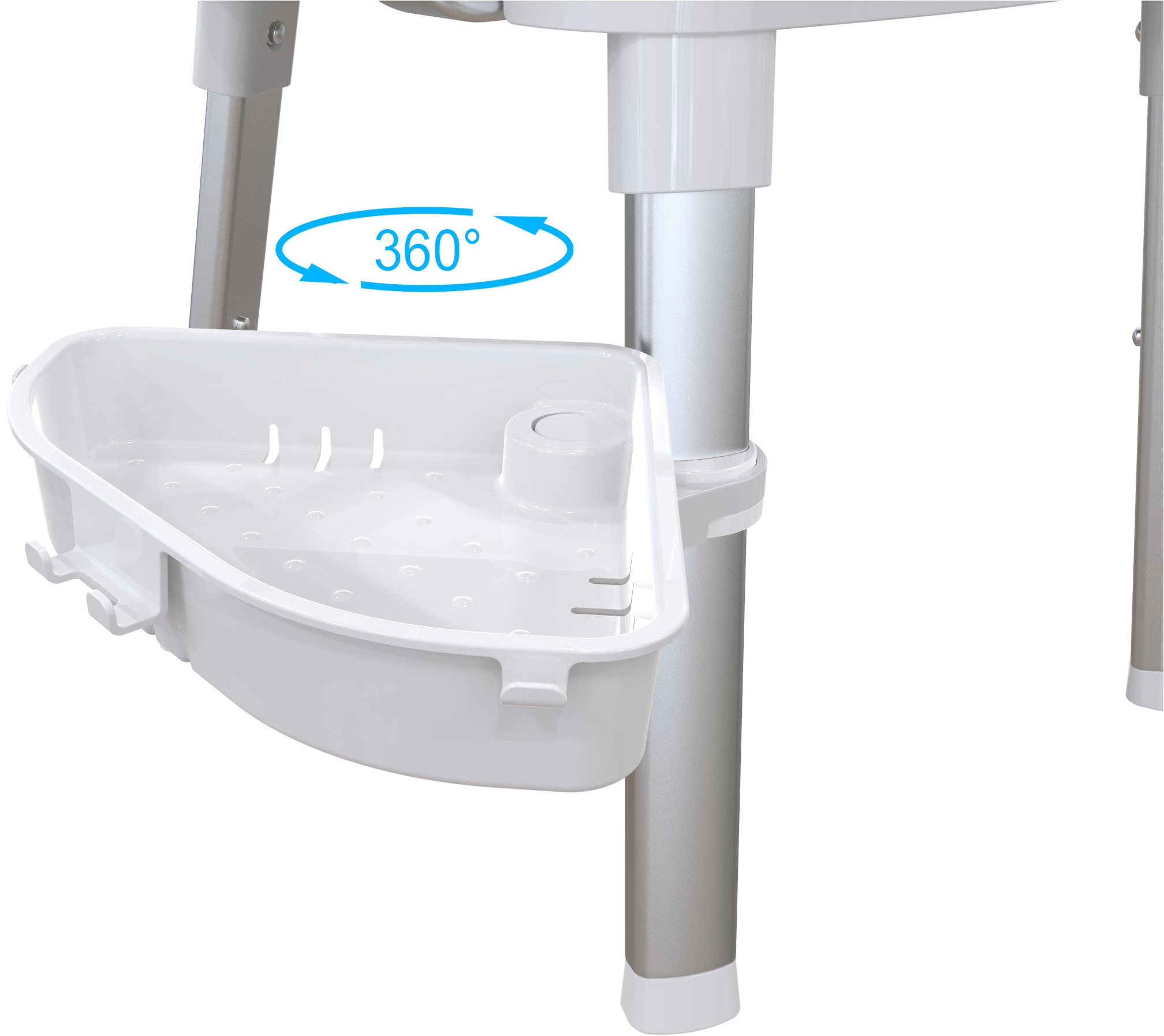 Bischof Dusch- und Badhocker »Splash Deluxe« belastbar bis 150 kg mit schwenkbarer Ablage 28x21cm