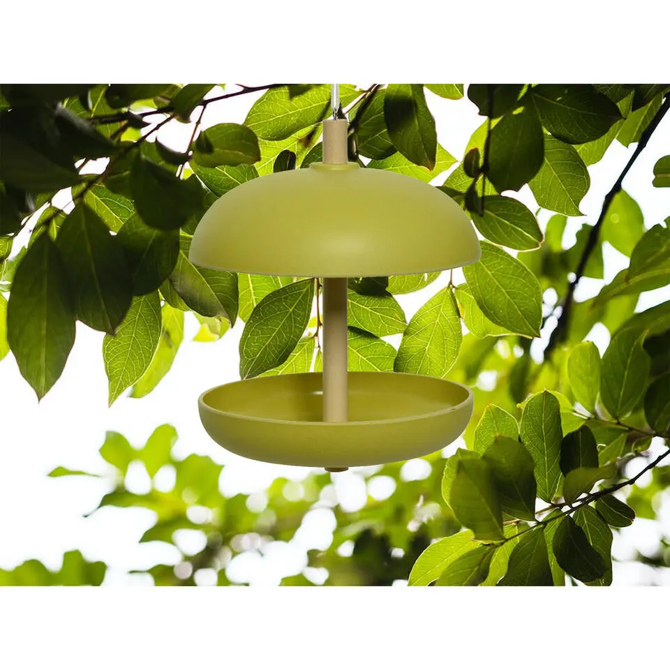 Decoris Vogelvoederplek - silo - hangend - bamboe - groen - 25 cm