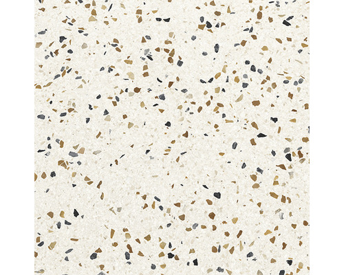 Terrastegel van porseleinsteen Terrazzo Multicolor gerectificeerde rand 60,6 x 60,6 x 2 cm