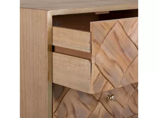 Commode en bois marron 72,5x35x79h