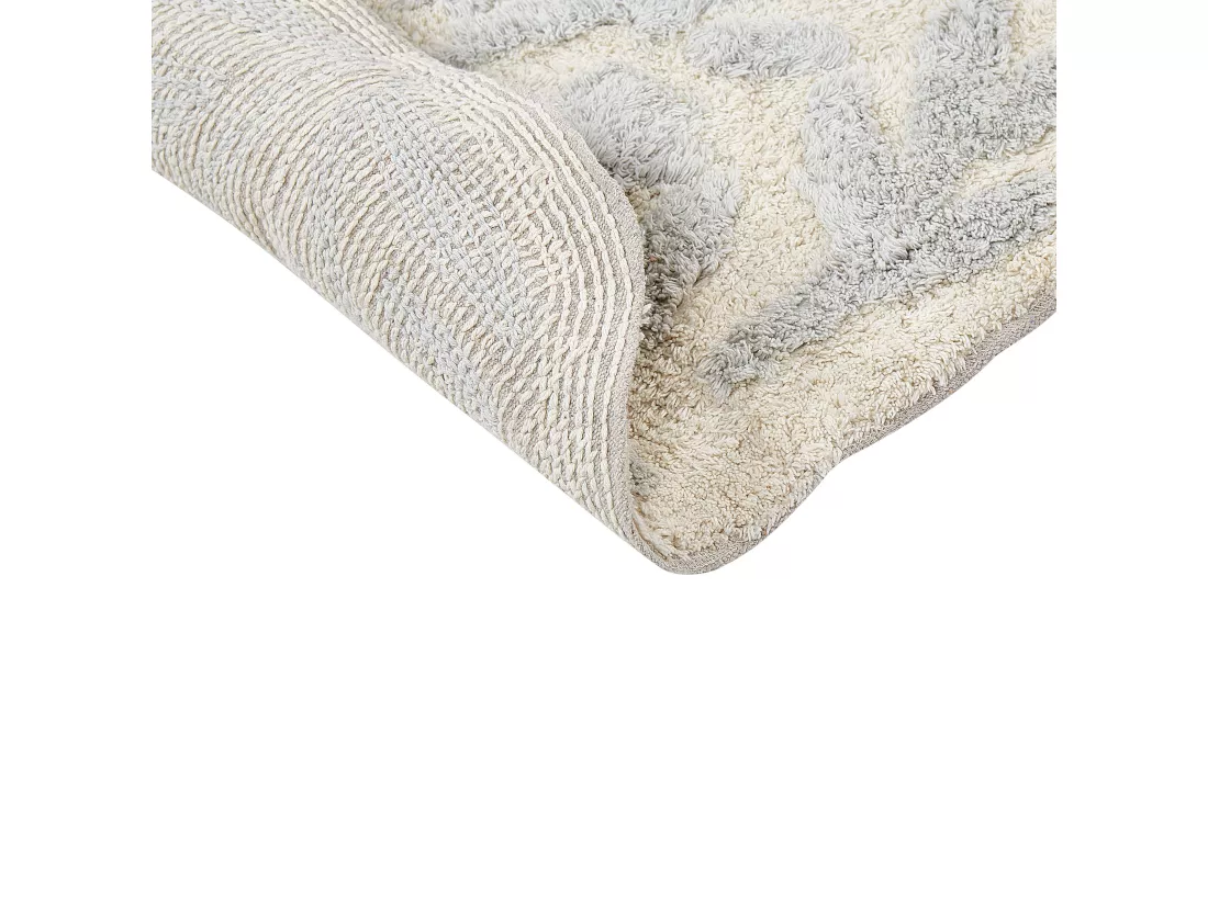 Tapis de bain 60 x 90 cm gris DERIK