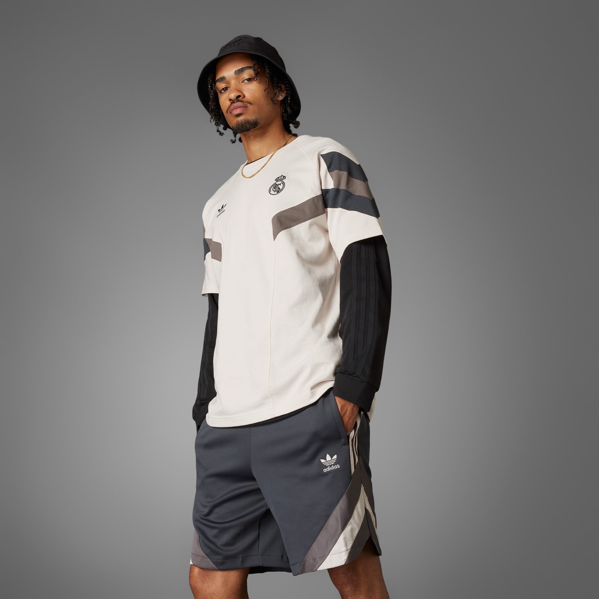 Real Madrid Originals Shorts Herre Grey/Putty Mauve
