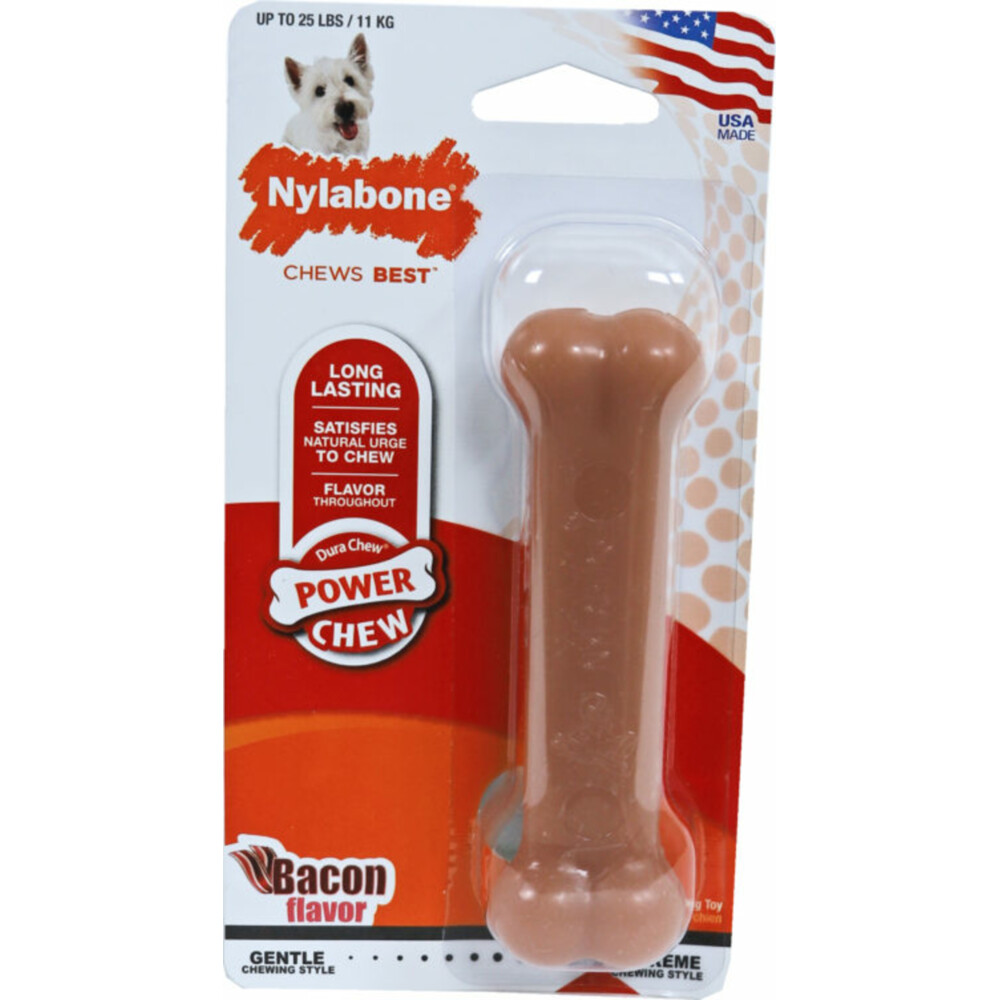 Nylabone Chew Regular Bot Bacon S 11,5 cm