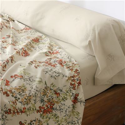 Linge de lit guirlandes de fleurs
