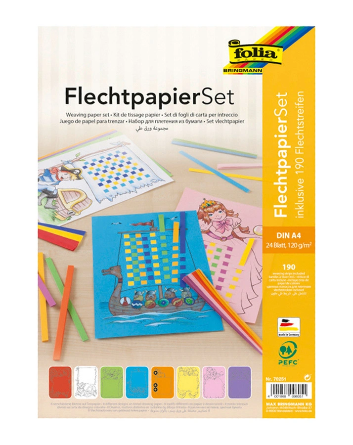 Flechtpapier-Set KUNTERBUNT 24-teilig
