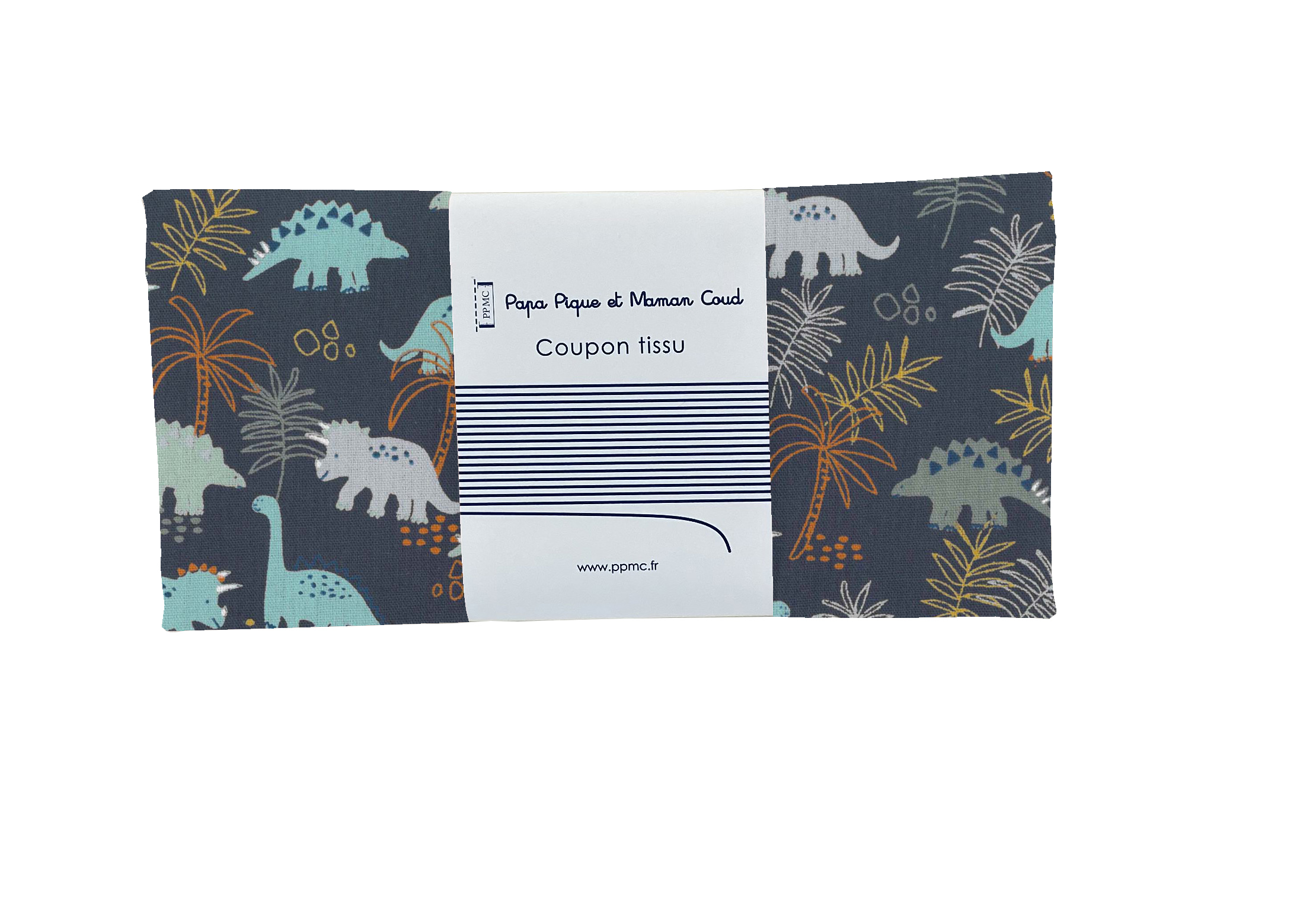Coupon Tissu 50 Cm Jurassic Dino Marine