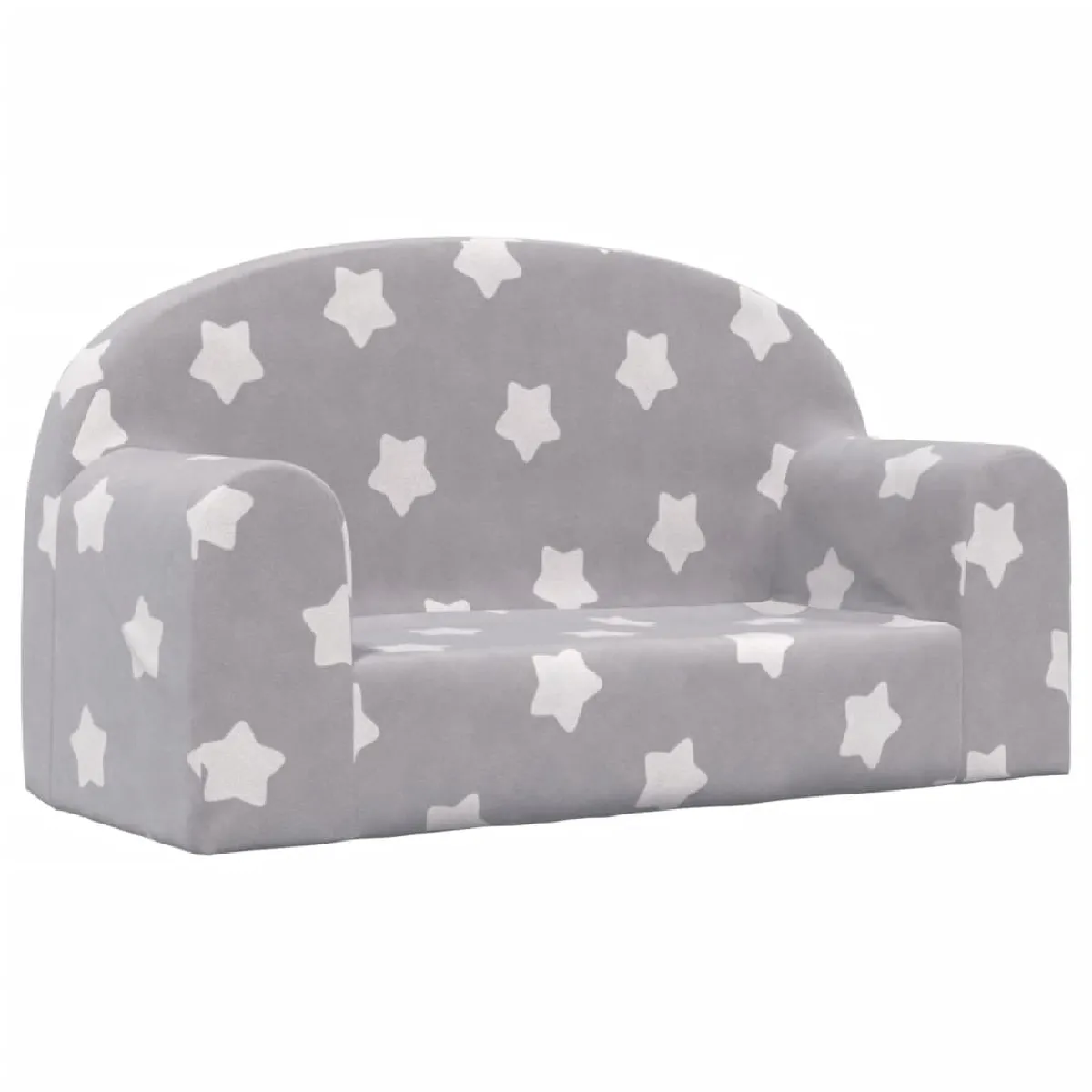vidaXL Canapé 2 Places Enfants - Gris Étoiles
