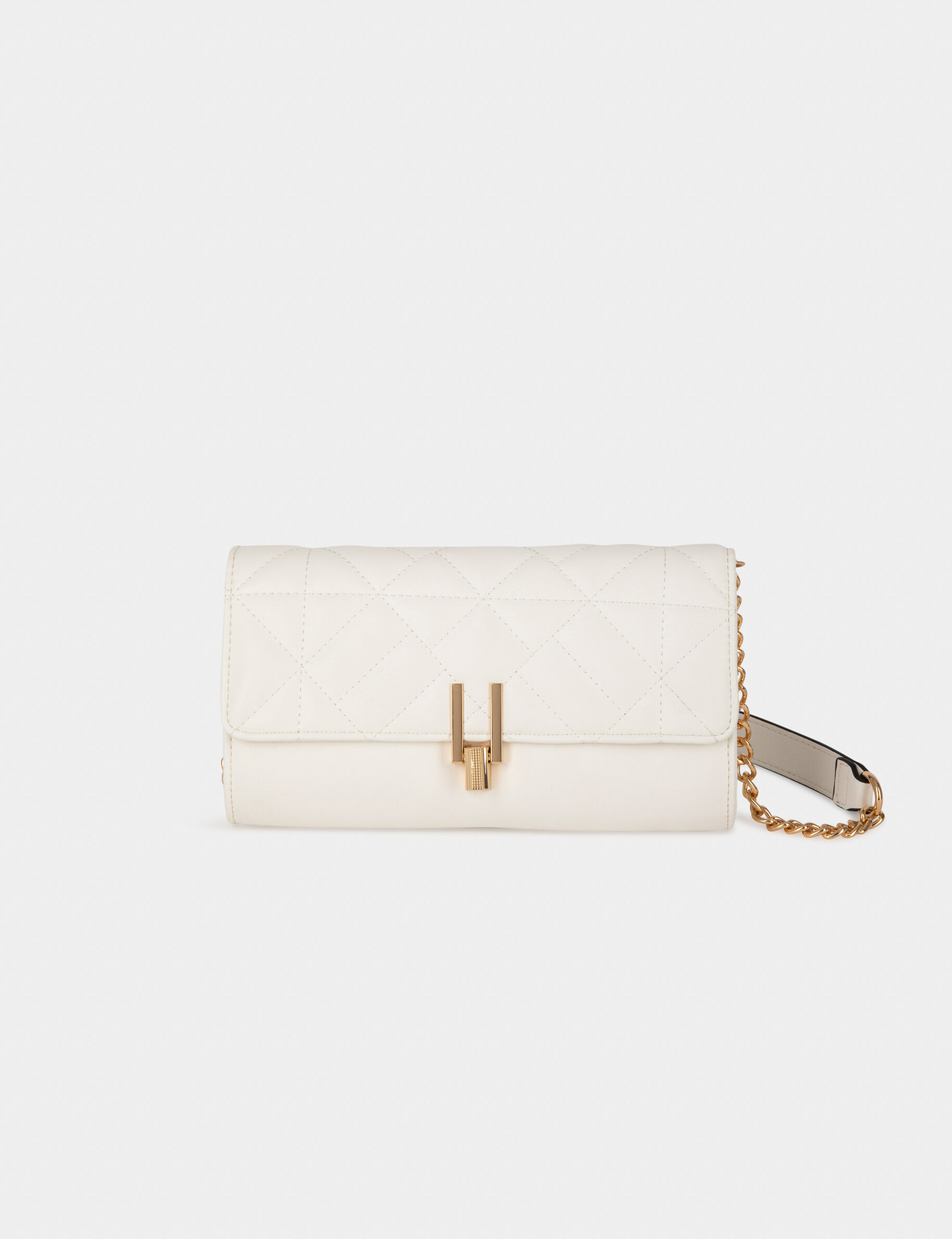 Sac pochette aspect matelassé blanc femme - blanc