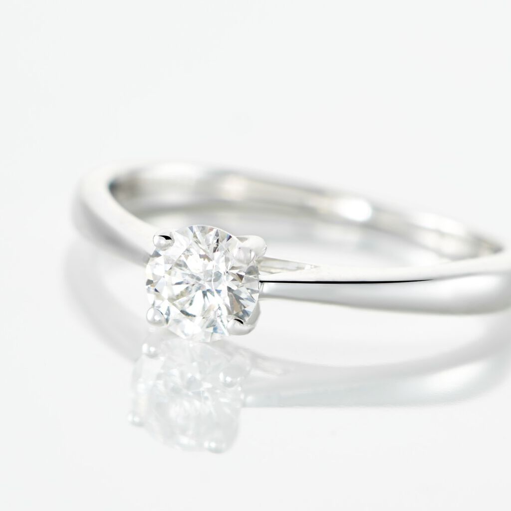 Bague Solitaire Aphrodite Or Blanc Diamant