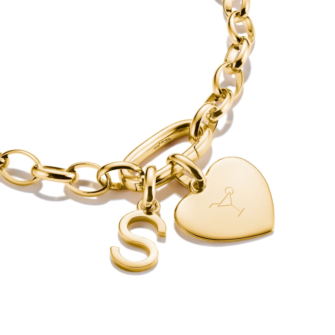 Thomas Sabo Charm-Anhänger Buchstabe S Connect vergoldet