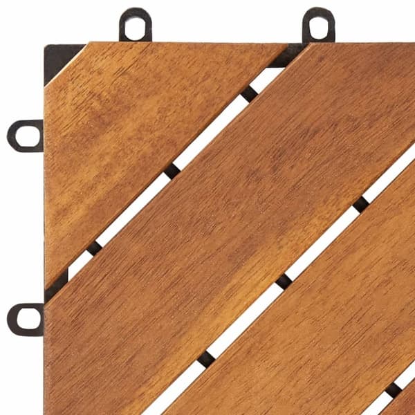 vidaXL Terrassefliser 30 stk brun 30x30 cm heltre akasie