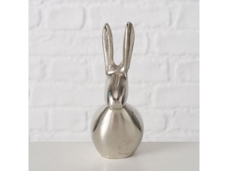 Boltze Aufsteller Hase Lapis, Silber, 12.2 cm Osterdeko aus Metall