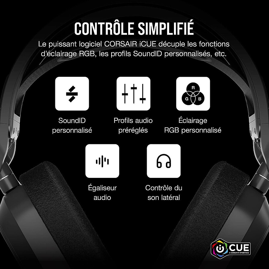 Corsair HS80 Max Wireless - Noir