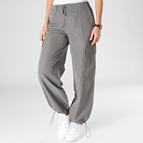 Pantalon Parachute Cargo Femme Celia Gris