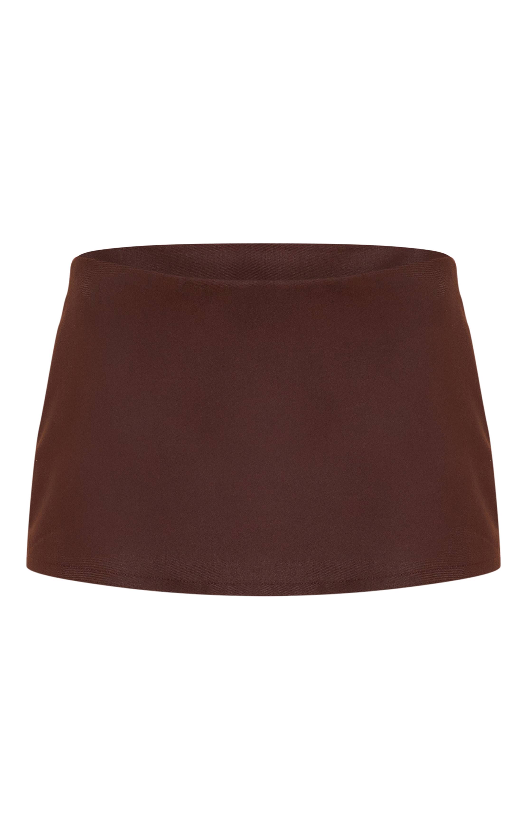Chocolat Jupe-short Tissée