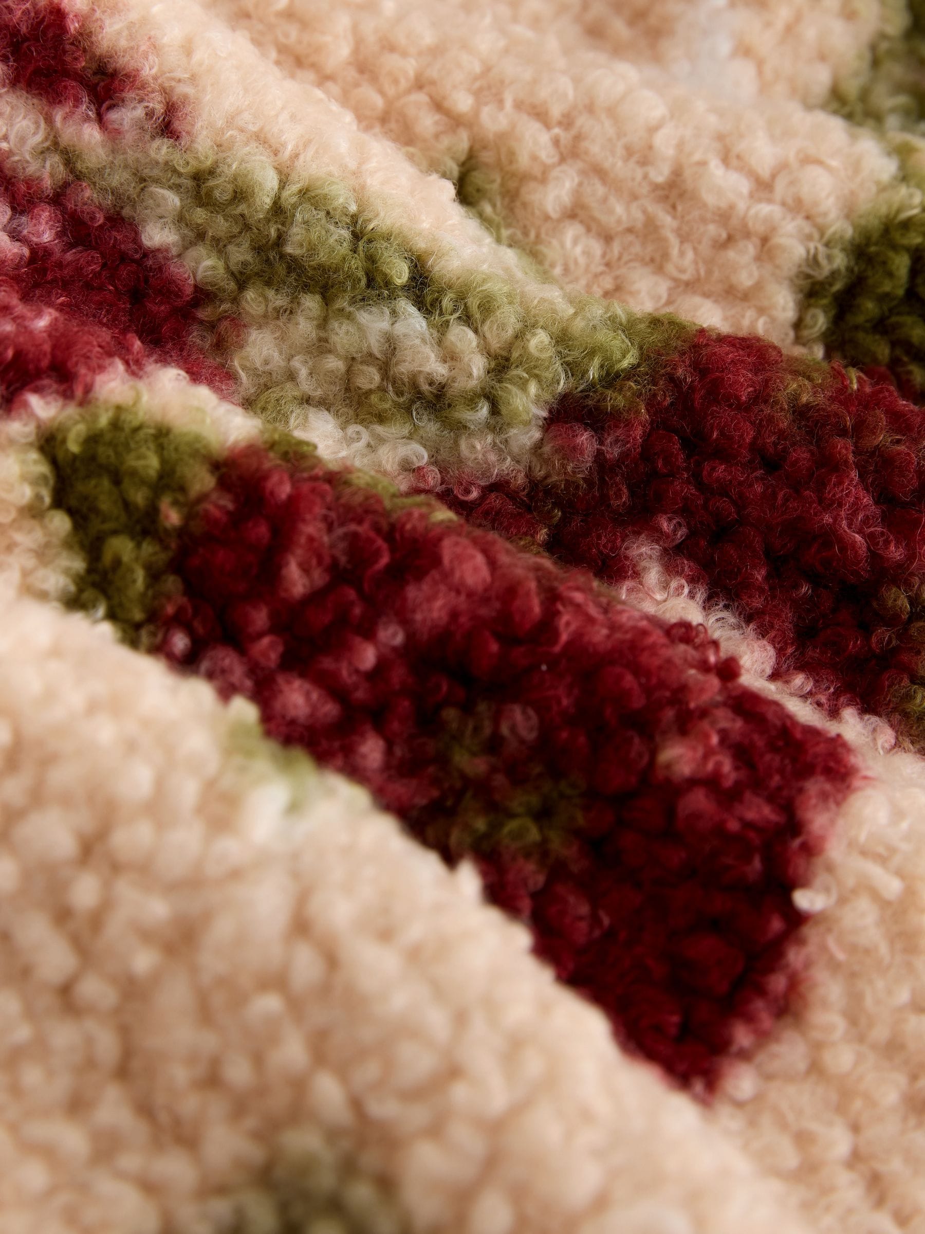 Roze met bloemenprint - Soft Touch Knusse Teddy Borg Kwartrondrits Fleece