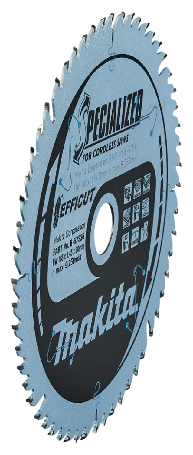 Makita B-57336 Cirkelzaagblad - Efficut 165x20x1,45 56T - Hout