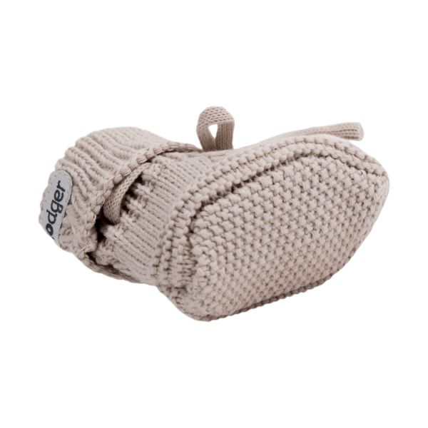 Lodger Gebreide Slofjes Met Kabel - Maat 0-6 Mnd - Birch