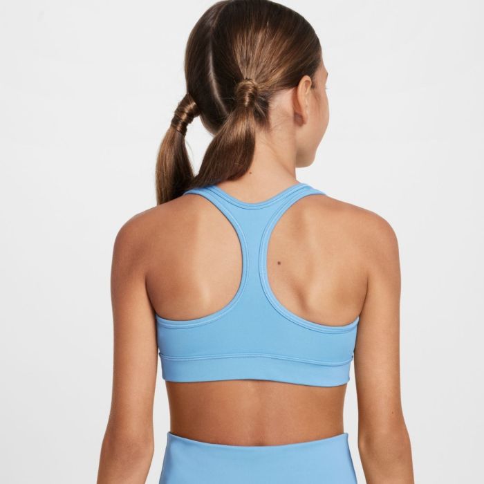 Nike Junior BH Dri-FIT Swoosh Sports Bra Blå