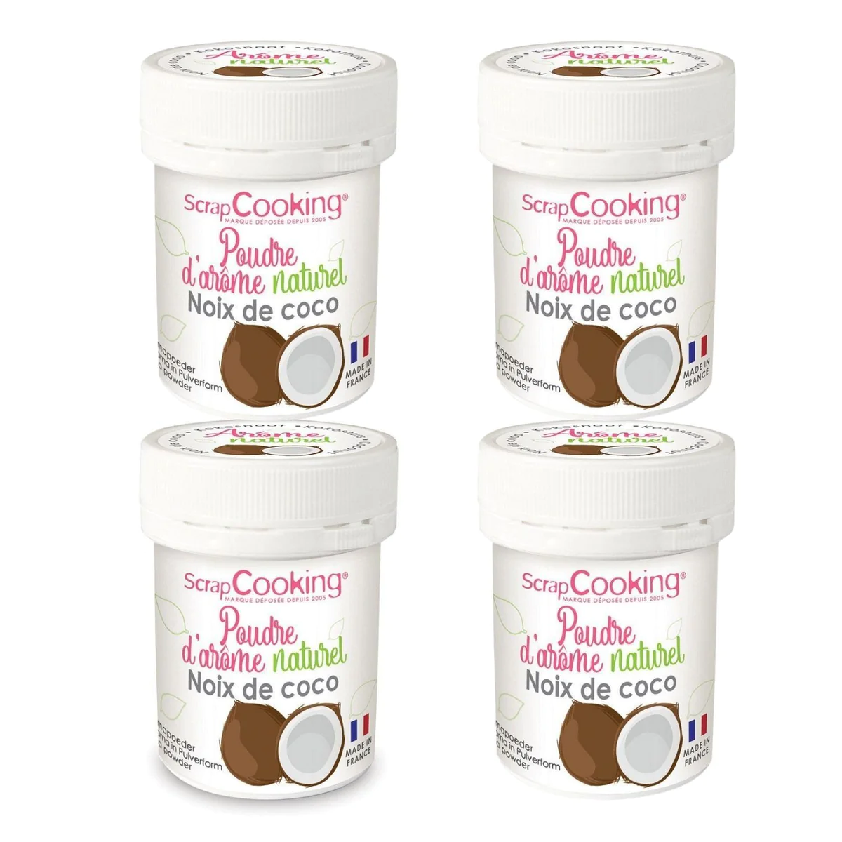 Arôme alimentaire naturel en poudre 60 g - noix de coco Scrapcooking