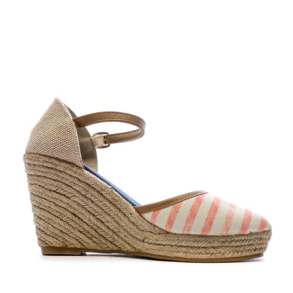 Beppi Sandales à talon Orange Rayures Femme Beppi Casual Wedge