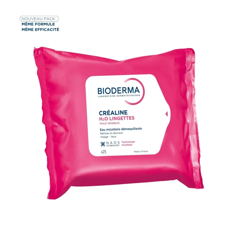 Créaline H2O lingettes - 25 Lingettes