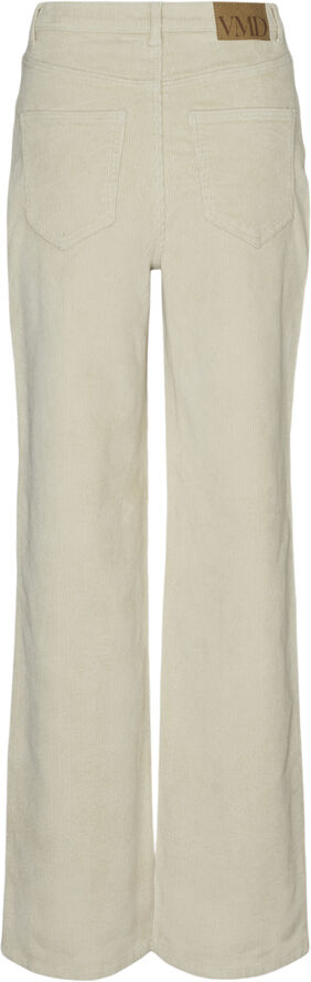 Vero Moda VMTESSA HR WIDE CORUDROY PANTS Oatmeal