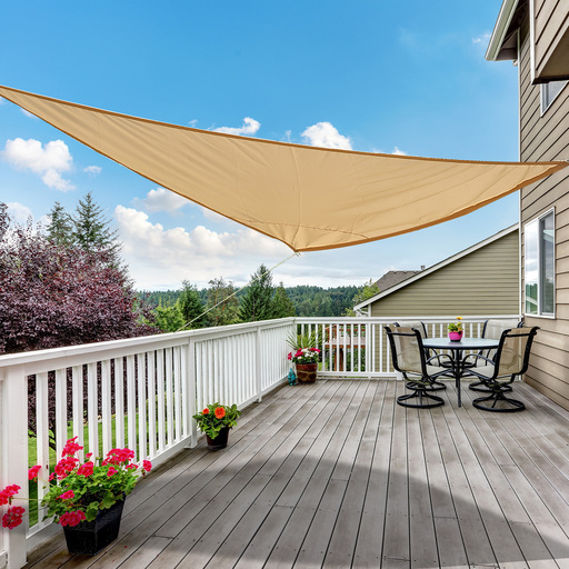 Guarda-sol triangular Outsunny para camping
