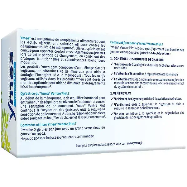 Ymea Menopausa, Ondas de Calor e Barriga Lisa - 64 Cápsulas
