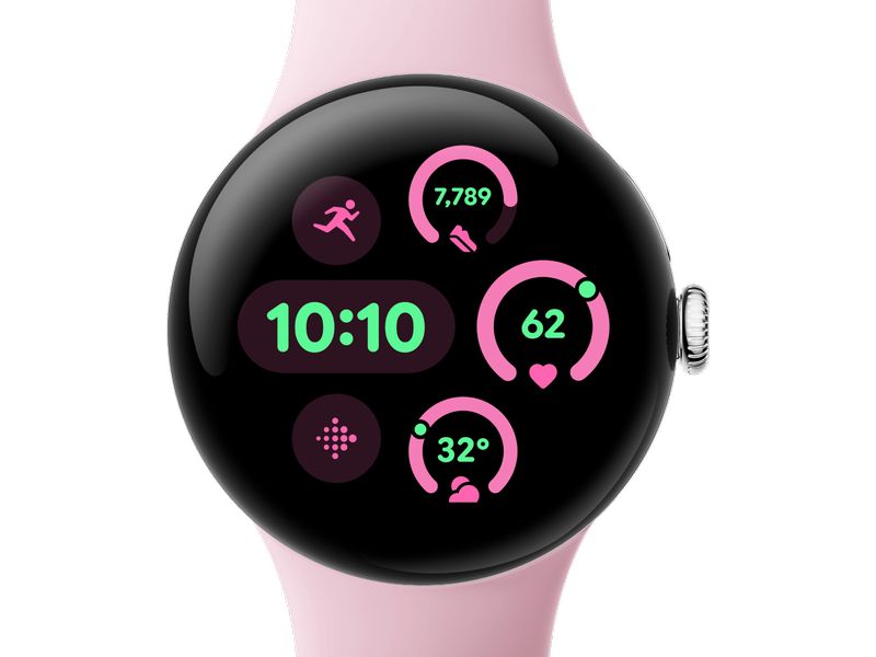Google Pixel Watch 3 4G 41 mm Pink Schlanke Smartwatch mit erweitertem Gesundheits- und Schlaftracking