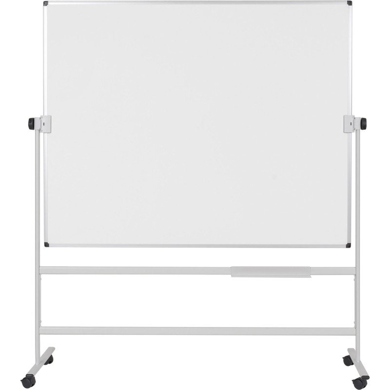 Tableau blanc mobile émaillé pivotant Maya Bi-Office 150 x 120 cm