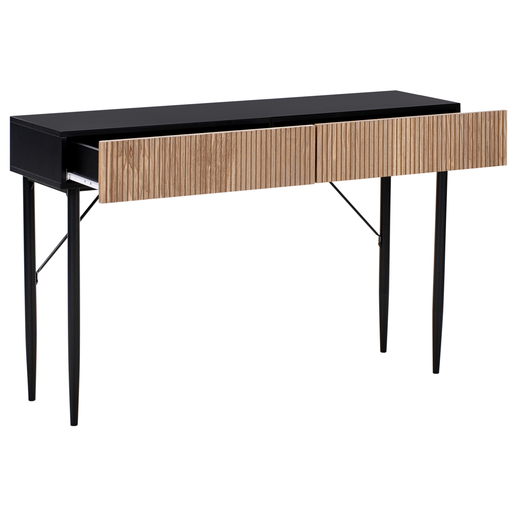 Beliani - BLYTHE - Consoletafel - Zwart|Bruin - MDF