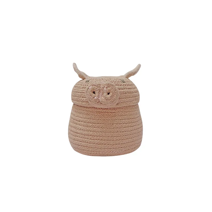 Lorena Canals - Spiel- und Aufbewahrungskorb, mini Peggy the Pig, rosa