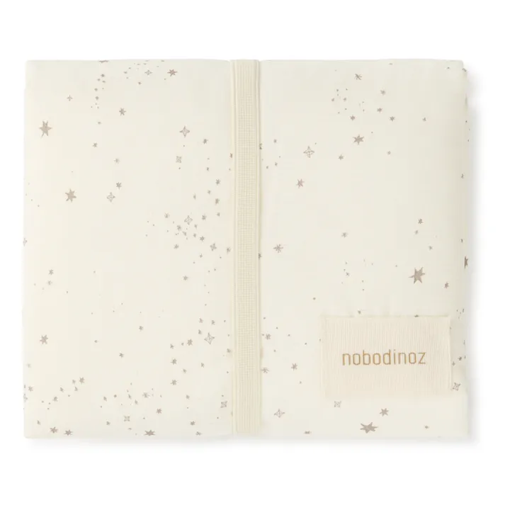 Nobodinoz Matelas à langer de voyage Stories en coton bio | Ecru