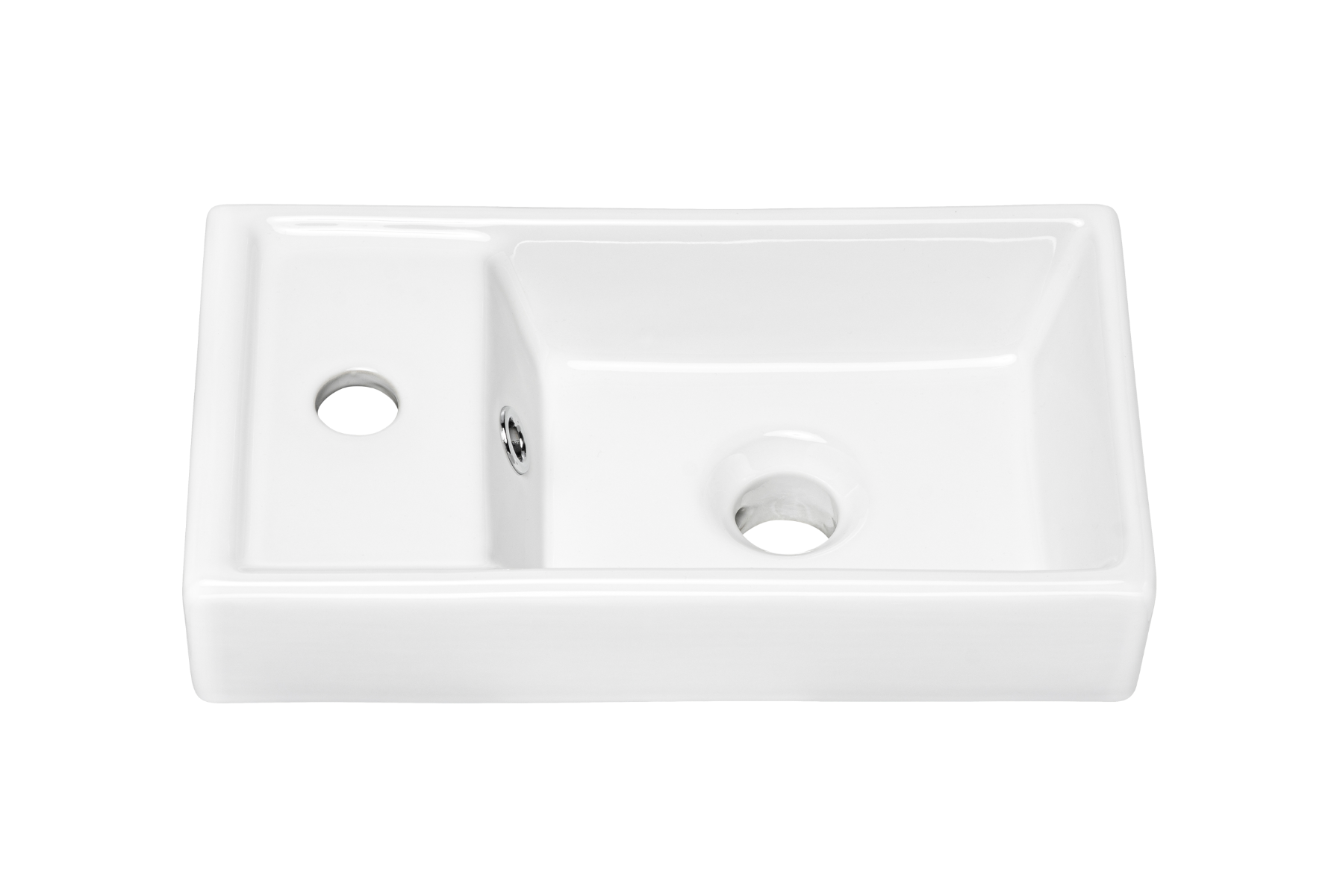 Comad Vedea keramische fontein 40x22cm met kraangat wit glans