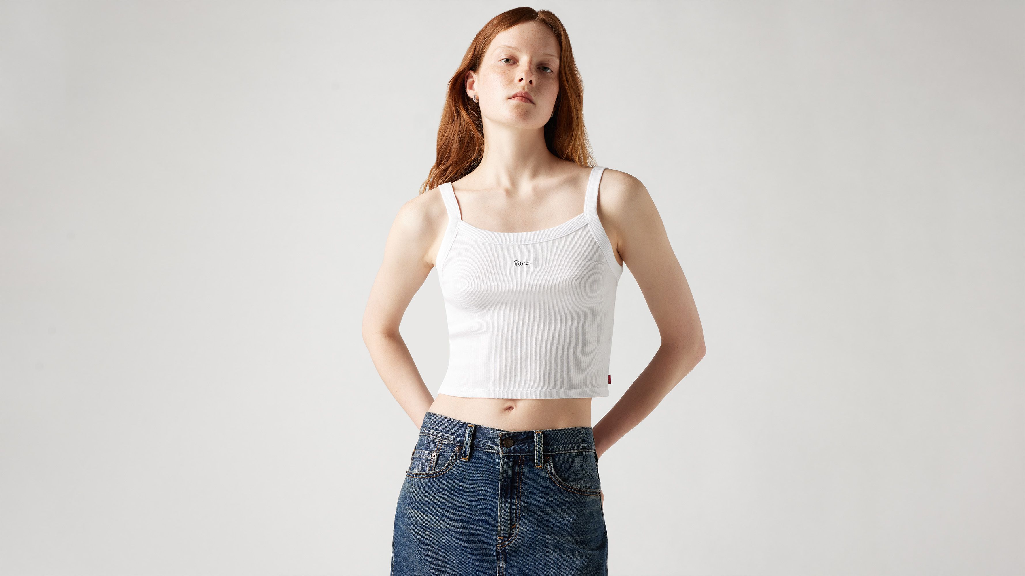 Débardeur graphique sportif Essential - White + - Blanc