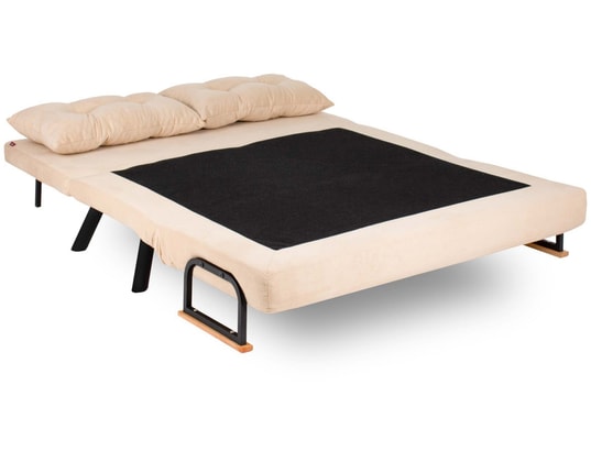 CONCEPT1 - Canapé lit Sando 2 places crème 133 x 78 x h78