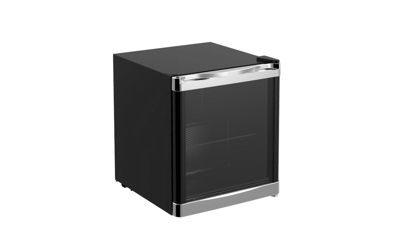 Mini-Gewerbekühlschrank Schwarz, Rechts, Wechselbar<br>Kleiner Getränke- und Barkühlschrank